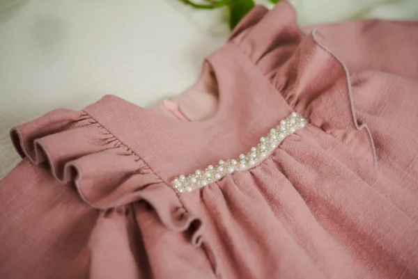 Rochie din in prespălat Rose